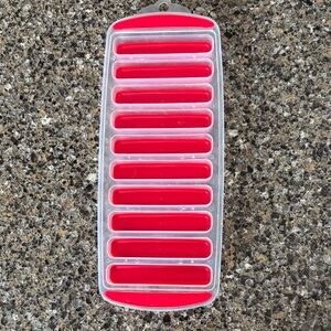 Red Silicone Water Bottle Ice Cube Tray or candy/cookies sticks maker